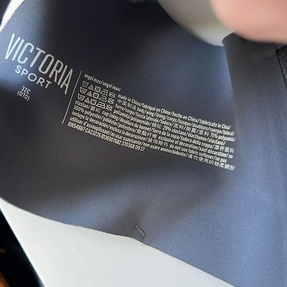 Victoria's Secret Angel Max Wireless Sports Bra Gray Racerback 32C - Picture 5 of 5